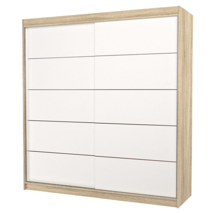 Šatníková skriňa ESMA dub sonoma/biela 1