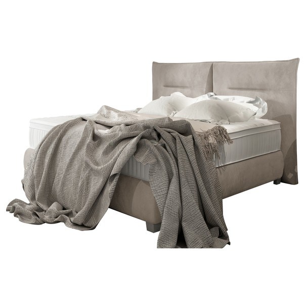 Posteľ boxspring ESTEE svetlohnedá, 180x200 cm 1