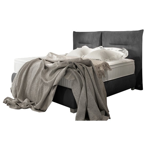 Posteľ boxspring ESTEE sivá, 180x200 cm 1