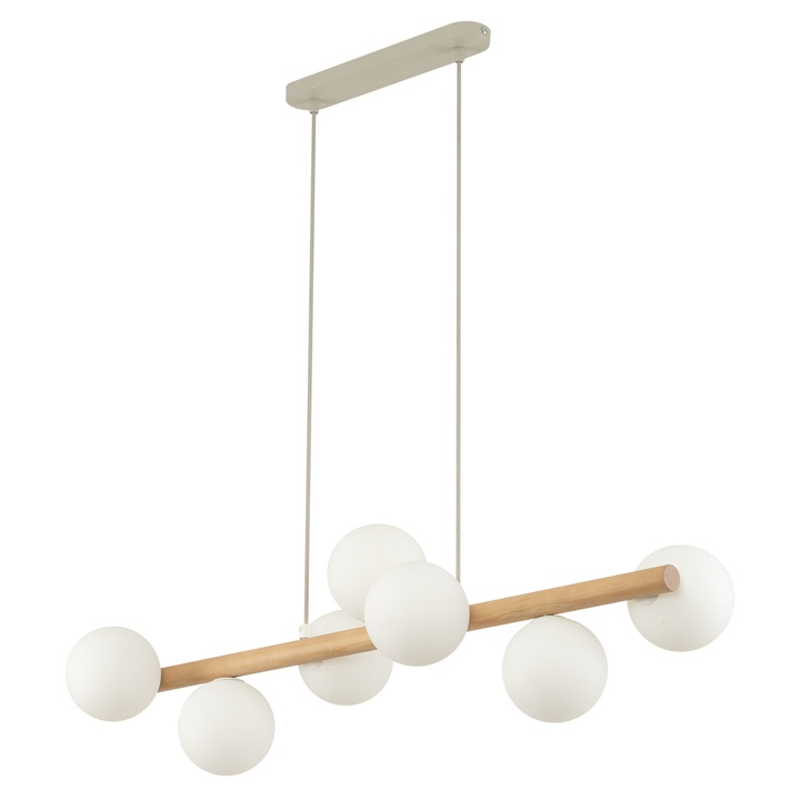 Závesné svietidlo ESTERA WOOD 7 prírodná/biela 1