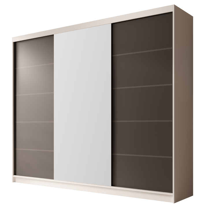 Šatníková skriňa ETELA biela/čierna 1