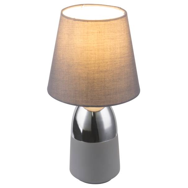 Stolná lampa EUGEN chróm/sivá 1