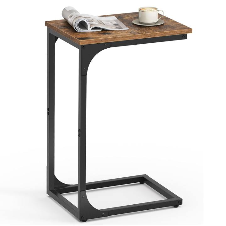 Prístavný stolík EVORA V hnedá/čierna 1