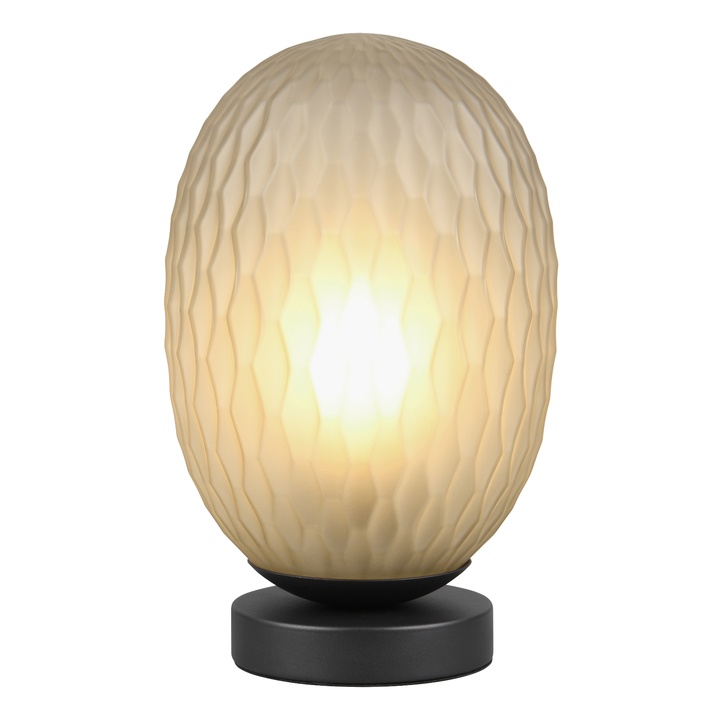 Stolná lampa FACETTE čierna/zelené sklo 1
