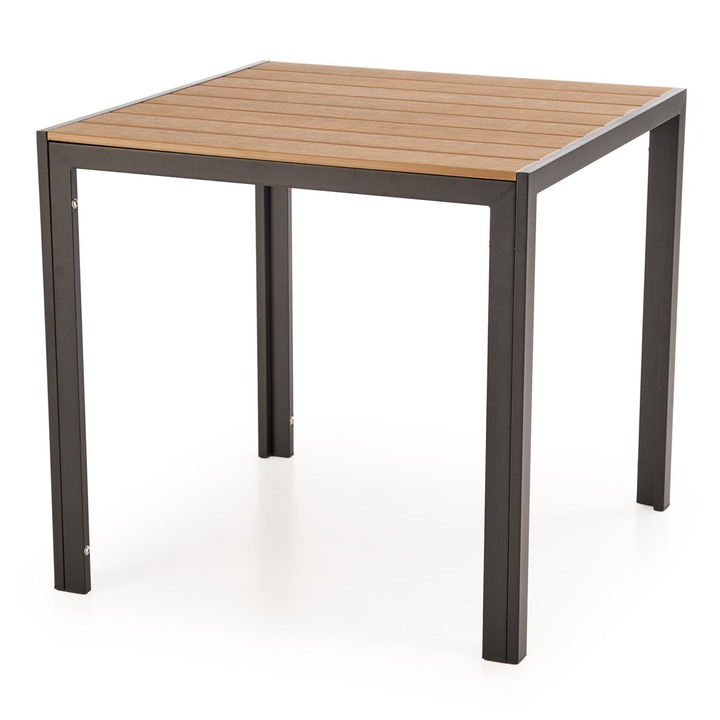 Záhradný stôl FAIRRU čierna/hnedá, šírka 80 cm 1