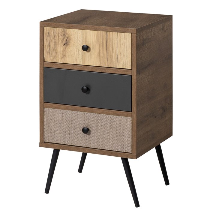 Nočný stolík FAIRWAY hnedá/antracitová 1