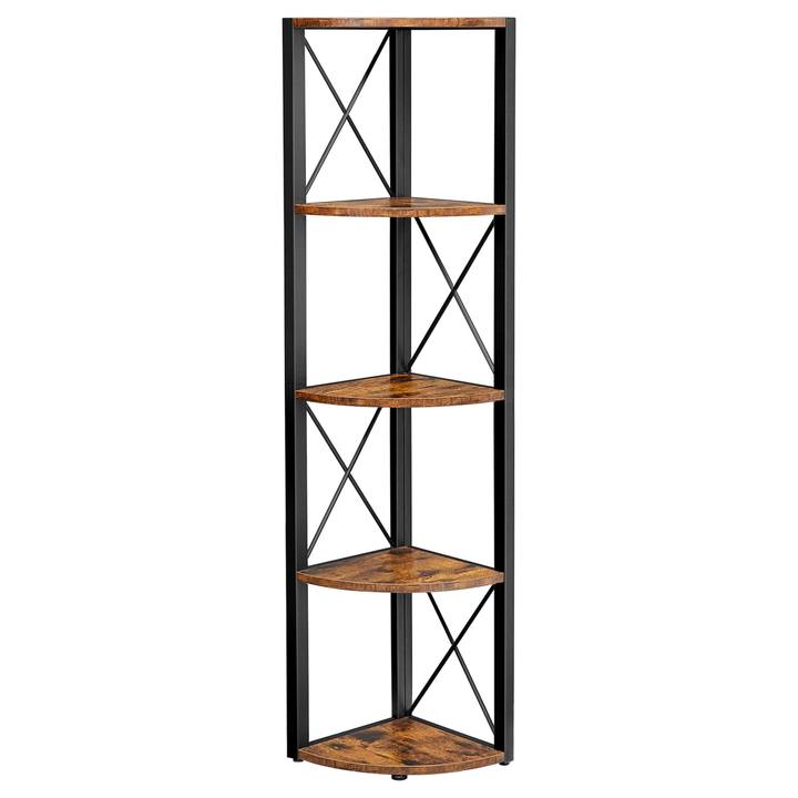 Regál FARO 4 hnedá/čierna 1