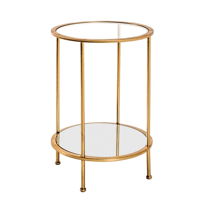 Prístavný stolík FARO zlatá 1