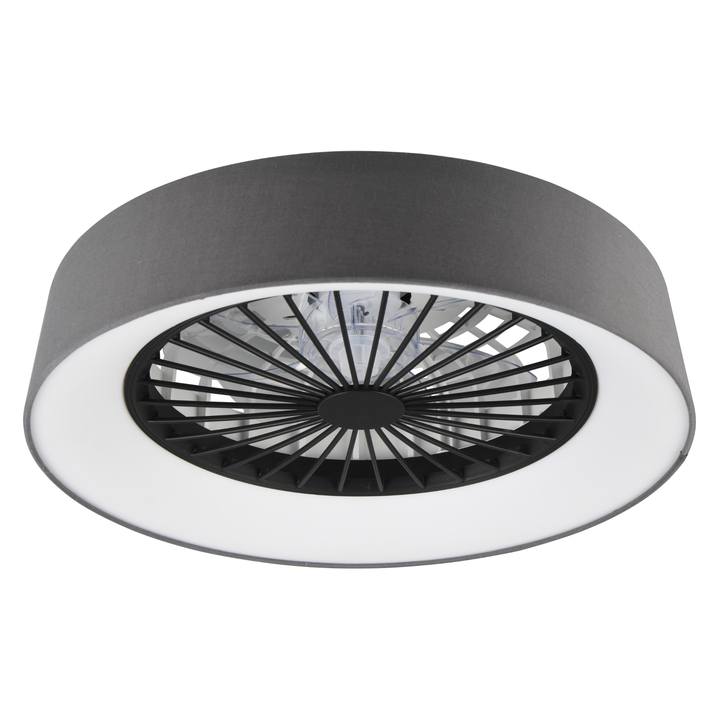 Stropné LED svietidlo s ventilátorom FARSUND čierna/sivá 1