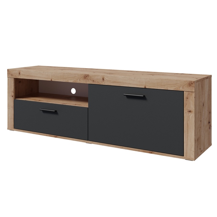 TV stolík FELINA L dub artisan/antracitová 1