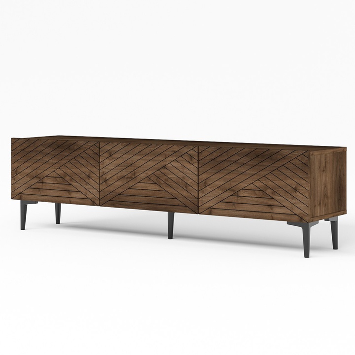 TV komoda FELIX orech/čierna 1