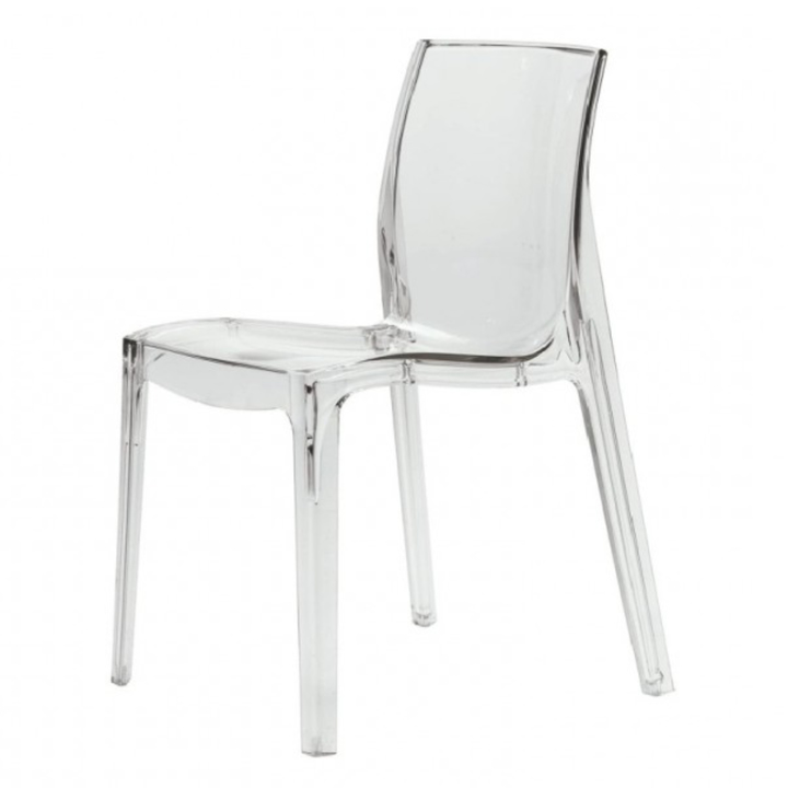 Jedálenská stolička FEMME FATALE transparentná 1