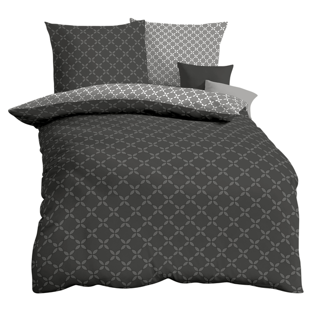 Posteľná bielizeň FENJA ANTRACIT sivá, 70x90 a 140x200 cm 1