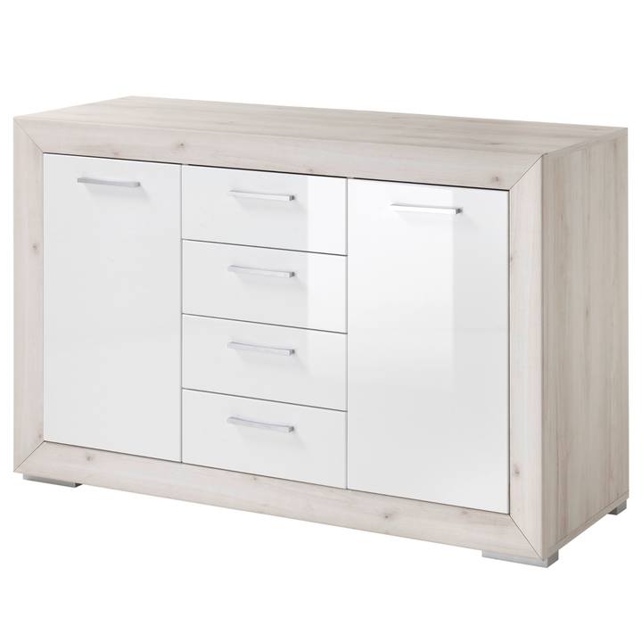 Komoda FERNANDO T23 aurum svetlá/biela vysoký lesk 1