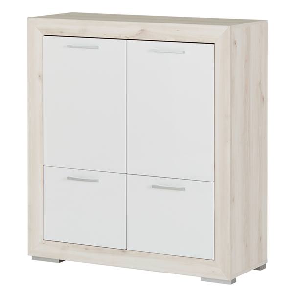 Komoda FERNANDO T4 aurum svetlá/biela vysoký lesk 1