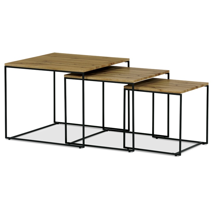 Konferenčný stolík FERRARA dub/čierna 1