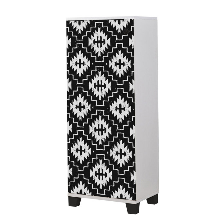 Skrinka na topánky FILINTA 13 biela/čierna 1