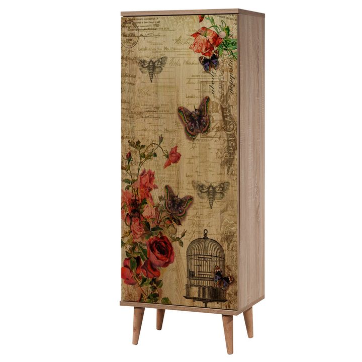 Skrinka na topánky FILINTA IV dub sonoma/viacfarebná 1