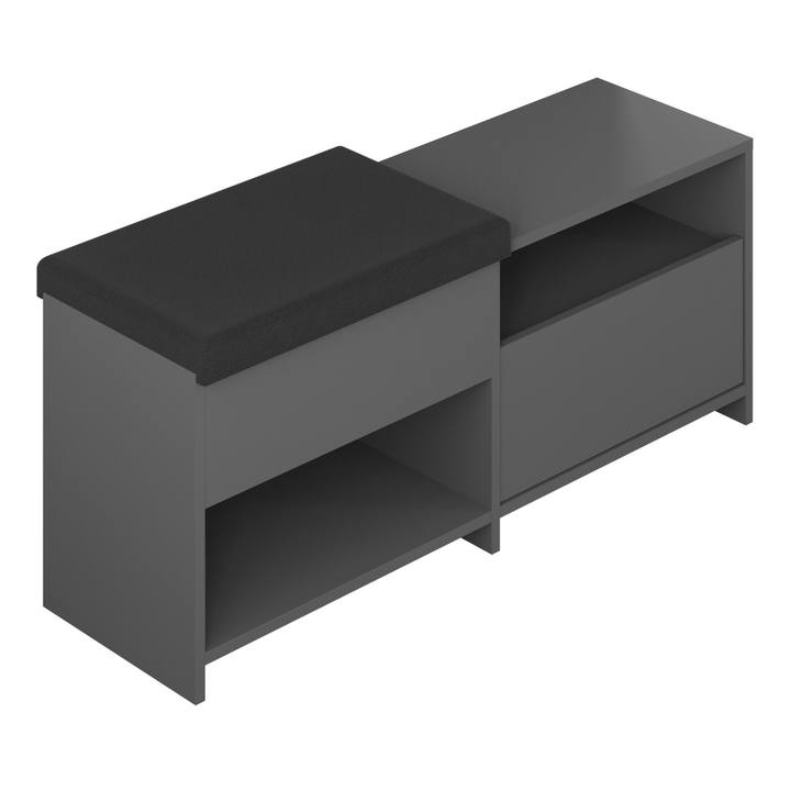 Lavica na topánky FILUX antracitová 1