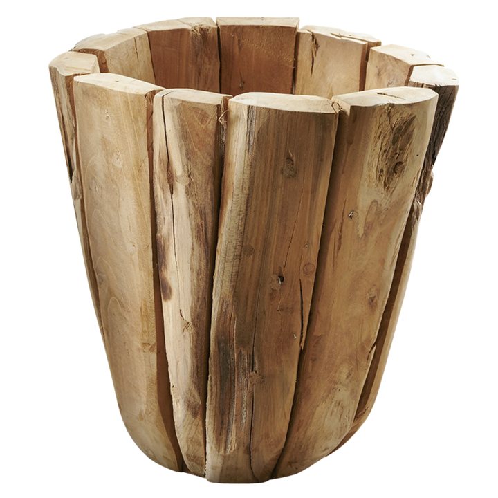 Drevený obal na kvetináč FLINT prírodná, výška 60 cm 1