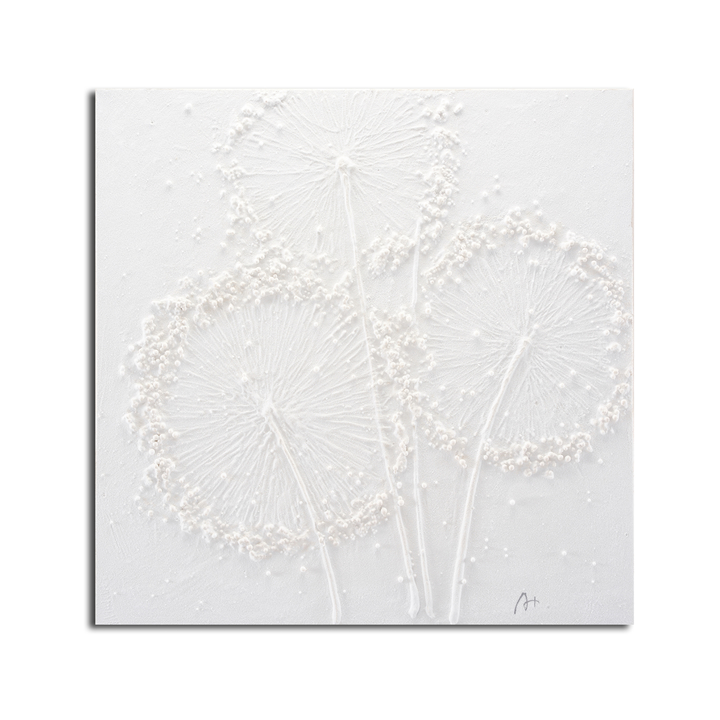 Obraz FLOWER XXXIII 100x100 cm, biela 1