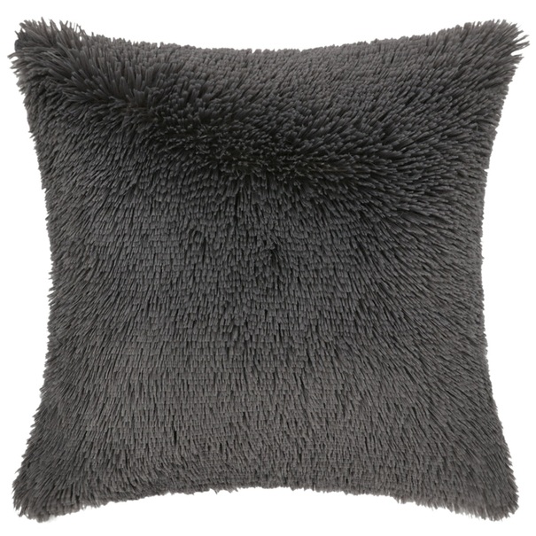 Dekoračný vankúš FLUFFI antracitová 1