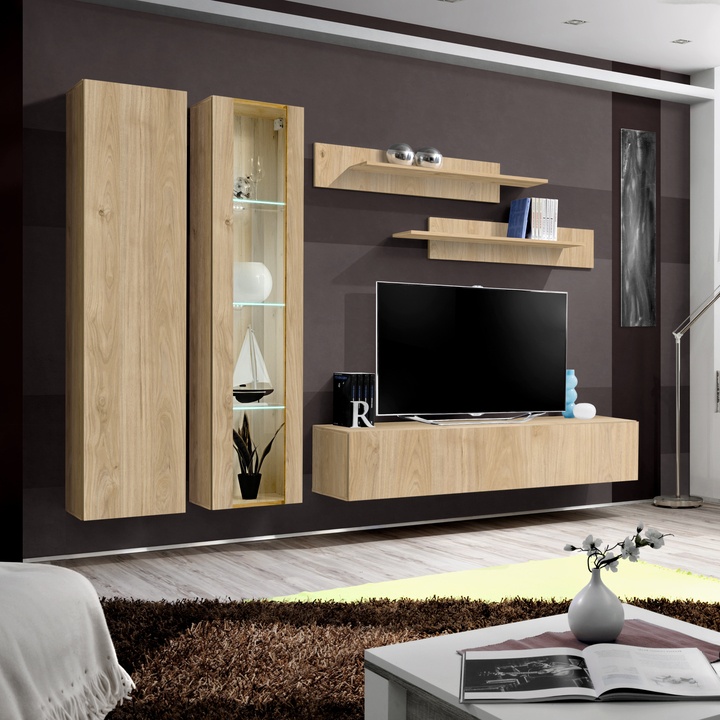 Obývacia stena FLY 17 dub hickory 1