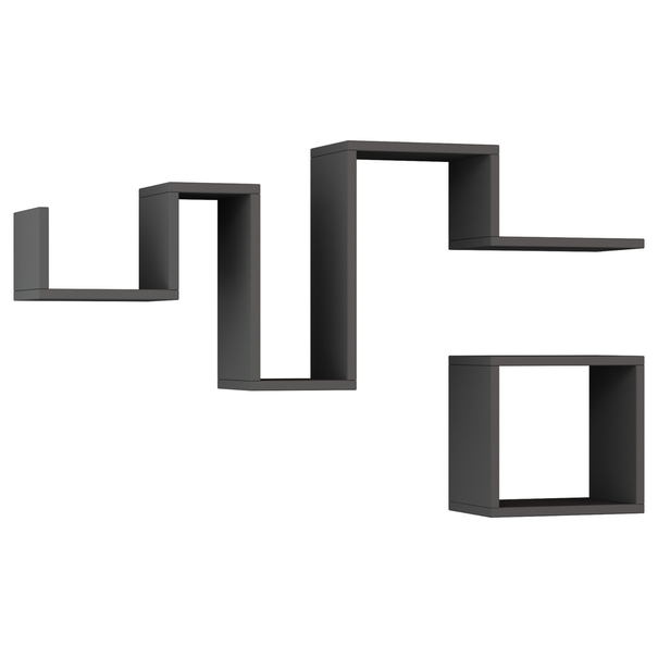 Sada nástenných políc FOLLOW antracitová 1