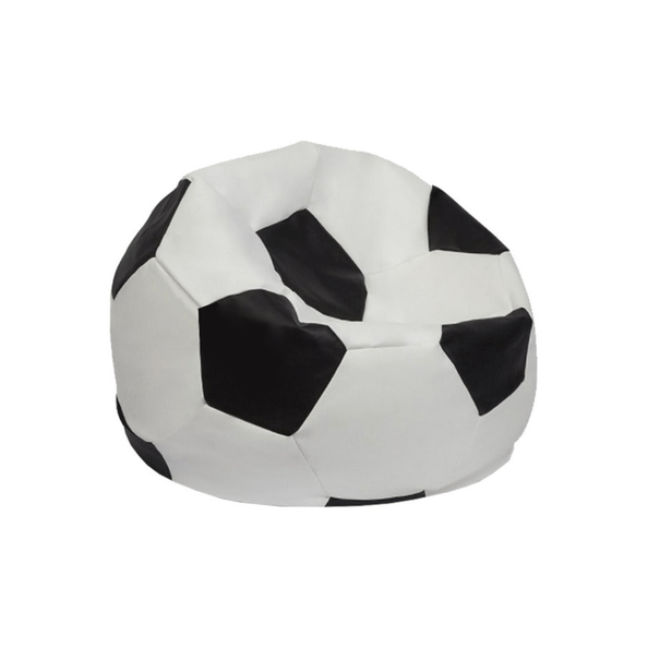 Sedací vak FOOTBALL biela/čierna 1