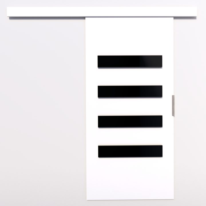 Posuvné dvere  FORLI 96 biela/čierna, 96x205 cm 1