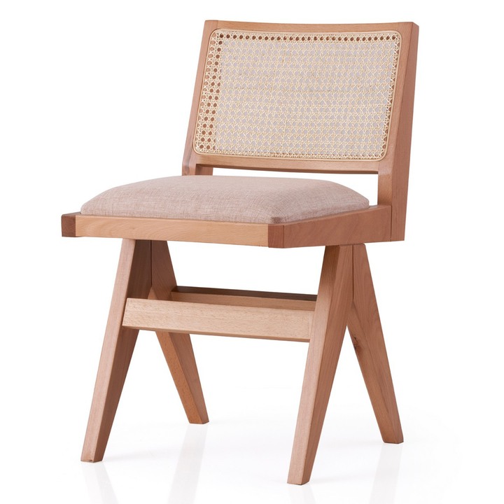 Jedálenská stolička FORM béžová/dub 1