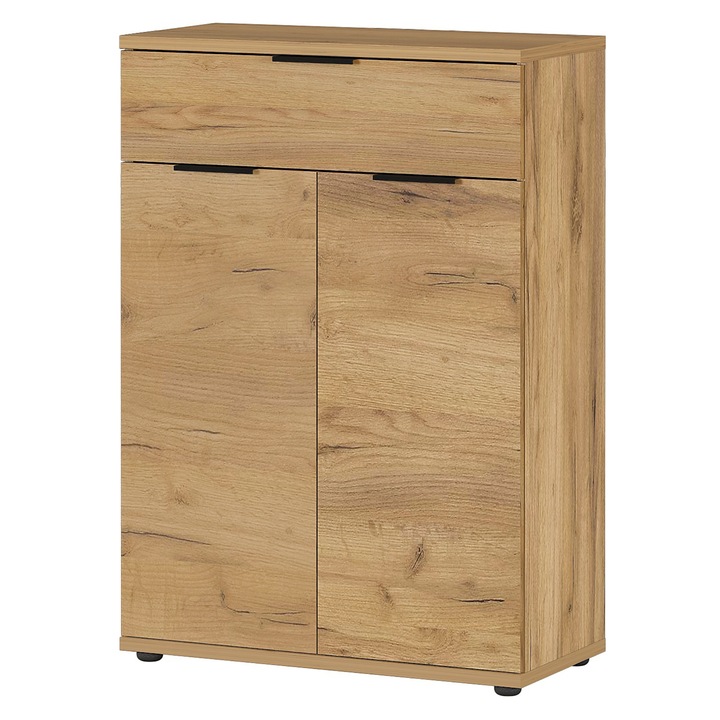 Skriňa na topánky FREMONT dub/čierna 1