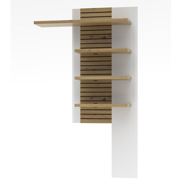 Nástenný panel FRESNO biela/dub artisan, šírka 96 cm 1