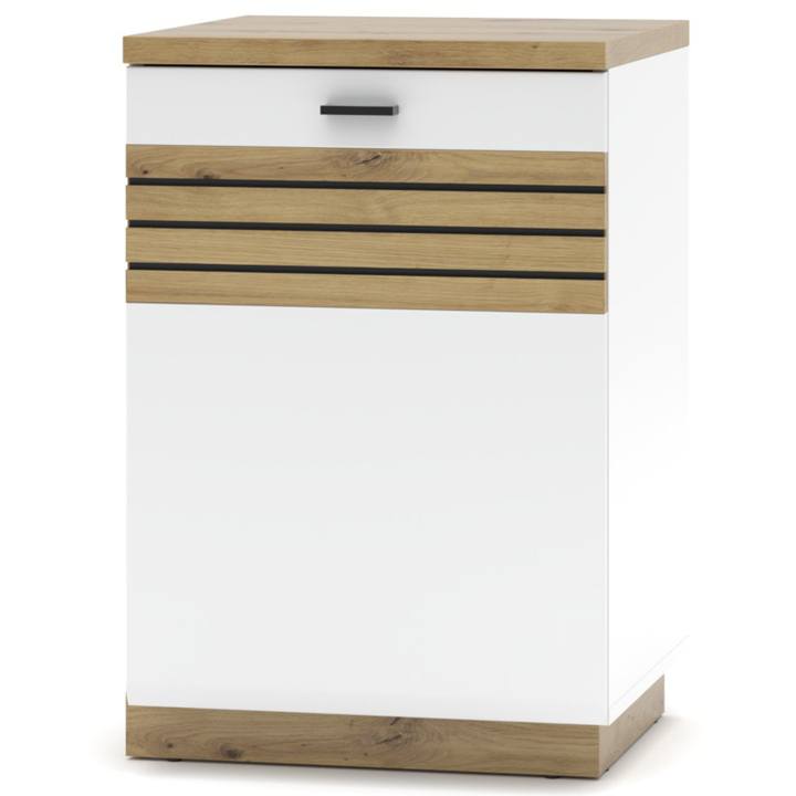 Komoda FRESNO biela/dub artisan, ľavá/pravá, šírka 50 cm 1