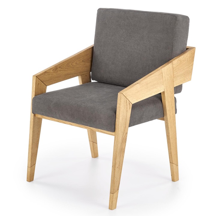 Jedálenská stolička FRIIDUM tmavosivá/prírodná 1