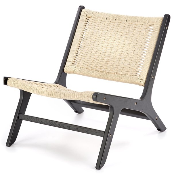 Kreslo FUDIN čierna/prírodná 1