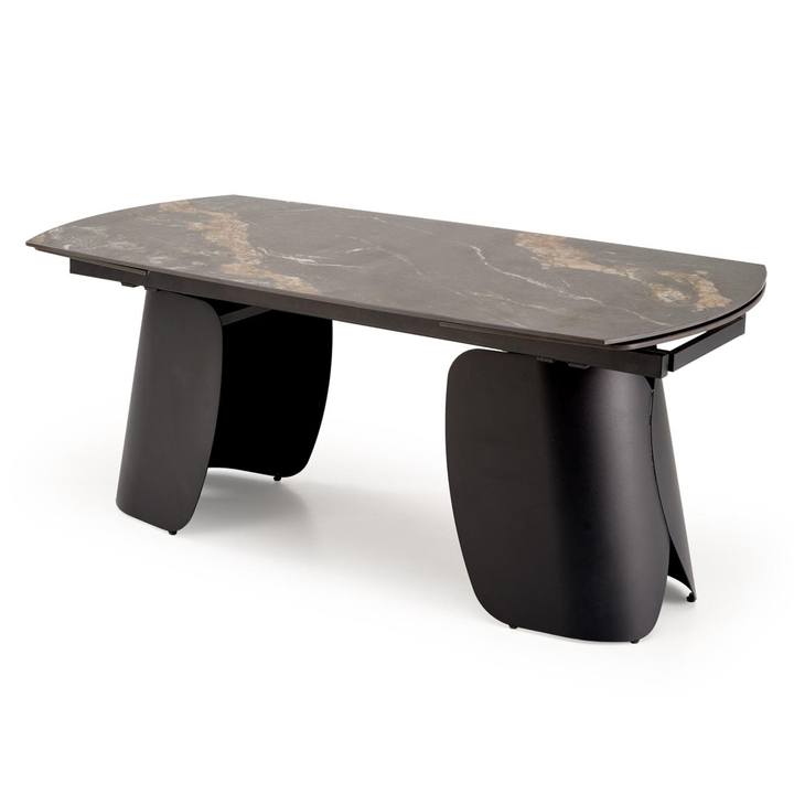 Jedálenský stôl FUREM čierny mramor/čierna 1