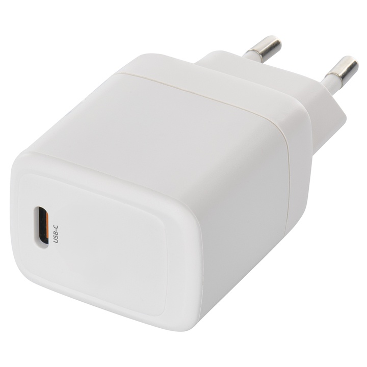 USB adaptér  GAN biela, 1x USB-C, 20W 1
