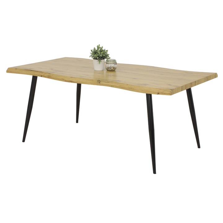 Jedálenský stôl GARY I T dub divoký/čierna 1