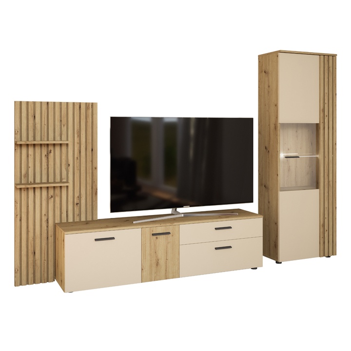 Obývacia stena GATWICK dub artisan/kašmír 1