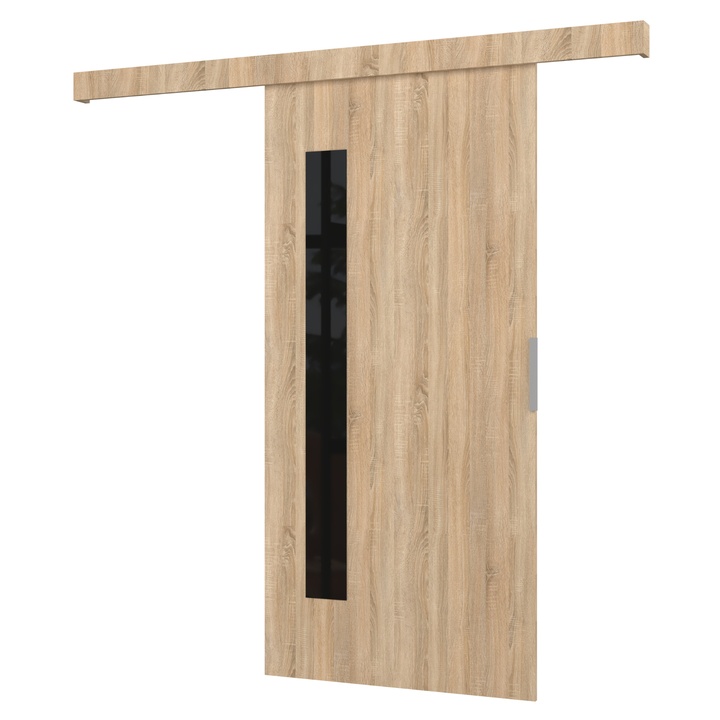 Posuvné dvere GELA 86 dub sonoma/čierna, 86x205 cm 1