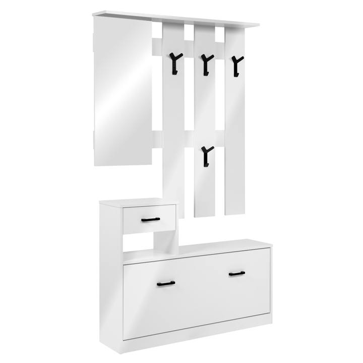 Predsieňová stena GENYA biela vysoký lesk 1