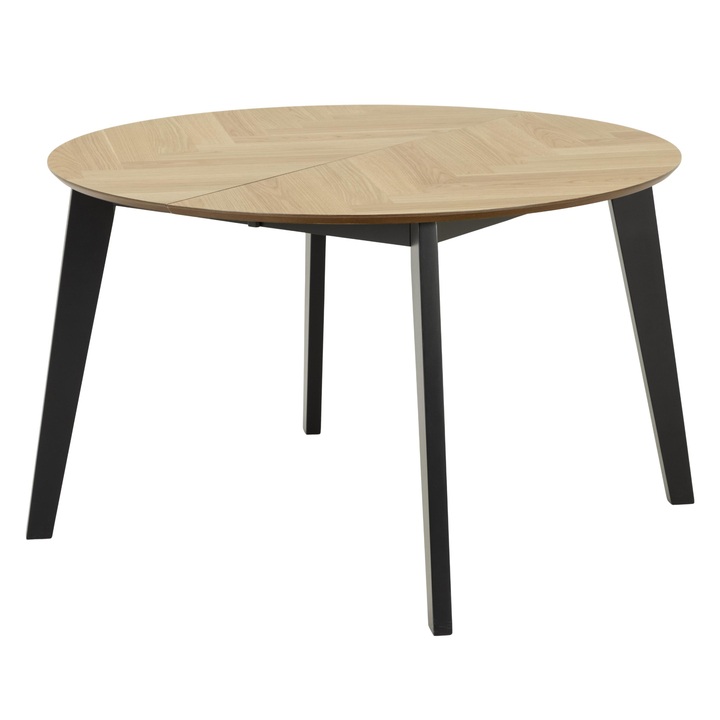 Jedálenský stôl GEORGETOWN matný dub/matná čierna 1