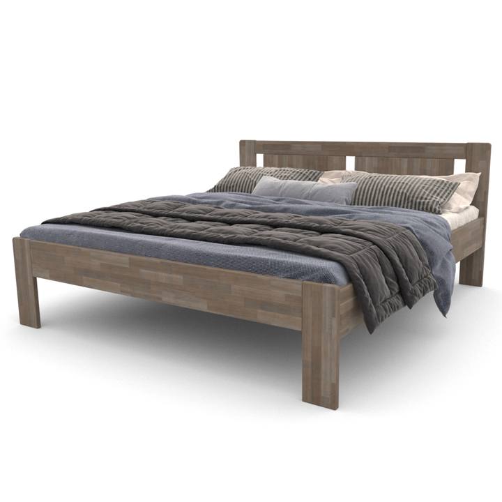 Posteľ GERDA II buk/sivá, 180x200 cm 1