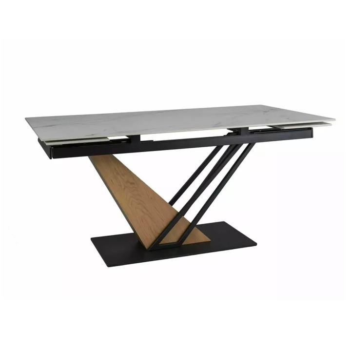 Jedálenský stôl GINISAS biela/dub, šírka 180 cm 1