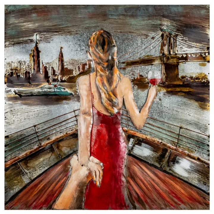 Kovový obraz GIRL XVIII 80x80 cm 1