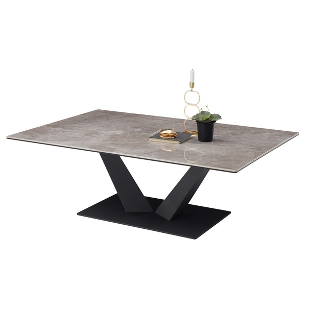 Konferenčný stolík GISELE keramika/kov 1