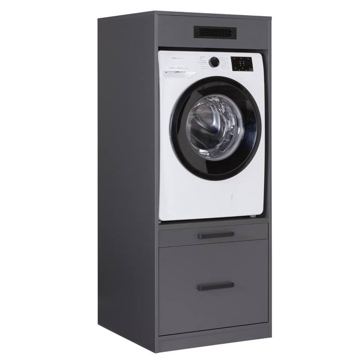 Skriňa na práčku/sušičku GLAW antracitová 1