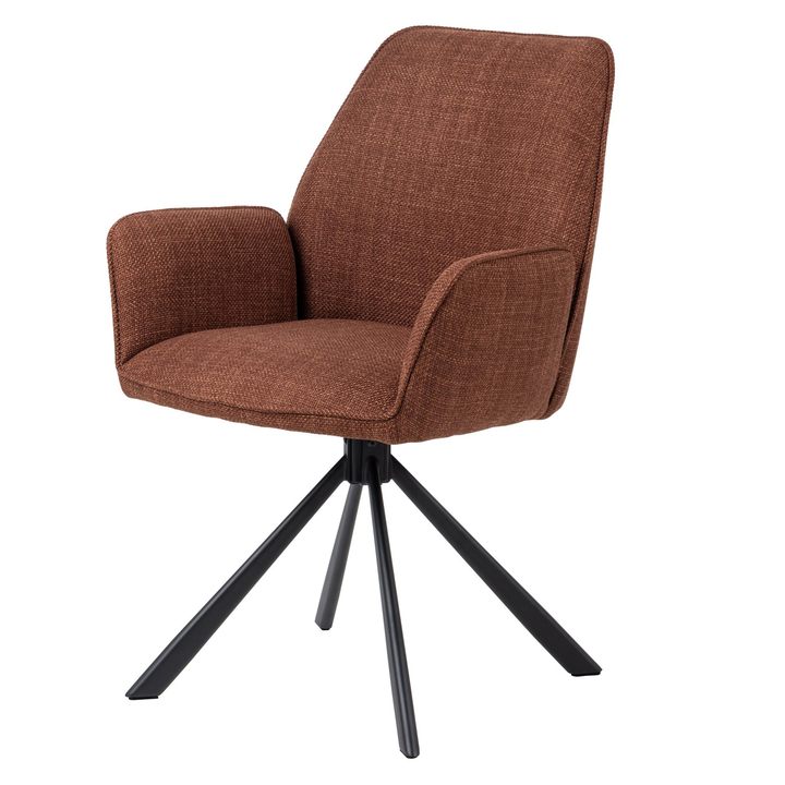 Jedálenská stolička GLENDA oranžová/čierna 1