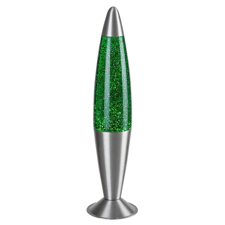 **Lávová lampa** GLITTER 2 zelená/strieborná 1
